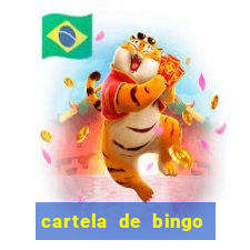 cartela de bingo pra imprimir